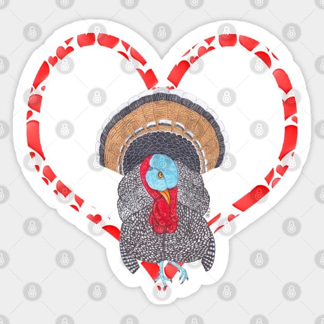 NARRAGANSETT TURKEY HEART Sticker by BeritValk